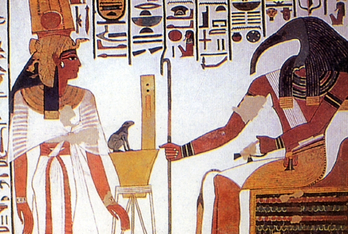 Queen Nefertari and Thoth