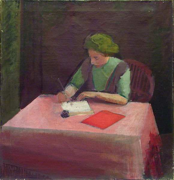 Konrad Westermayr_Schreibendes_Mädchen Writing girl 1913